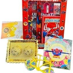 Economical Store 91 Set of Stationery Items in Super Hero Theme Stationery Kit with 1 Super Hero Rakhi and Thali for Brothers Gift Set Superhero Theme Return Gift-image-22
