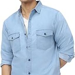 Men's Full Sleeve Regular Fit Casual Denim Shirt-image-64