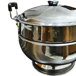 MOHAM Big Stainless Steel Multipurpose Oven for Kitchen With 1 Litre Stainless Steel Bottle|Gas Tandoor|Barbeque Griller/Bati/Pizza Maker|Pizza Oven|Tandoor for Home|-image-8