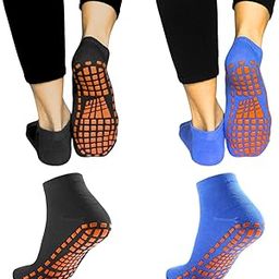 Yoga Socks for women with Anti slip Grip, Ideal for Gym Workouts & Fitness Sports | Rubber Sole for Enhanced Stability | No show Grip socks Black-image-88