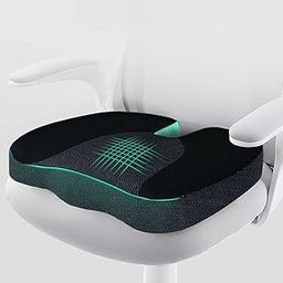 Sifoz Ultimate Comfort Chair Cushion for Sitting, Memory Foam Coccyx Seat Cushion Relieves Tailbone, Sciatica, & Back Pain - Ideal for Office, Home, Car, Chair & Wheelchair - Black (Black)-image-71