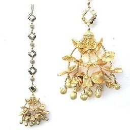 Womens Light weight Hair jewellery Choti Jadai Billai Wedding Bridal Jewellery Paranda Parandi Braid Extension (Golden) for women & girls-image-98