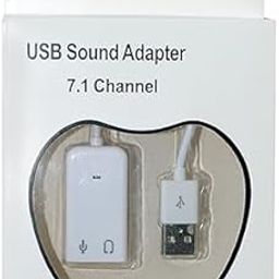 Computer Solution USB to Audio & Mic Cable - 7.1 Channel Virtual Apple Sound Card Audio Adapter with Mic - White-9