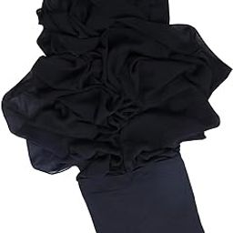 Chiffon Instant Hijab For Women Trendy For Ramadan Eid Gift Celebration Home Black | Womens Accessories | Scarves & Wraps-image-2