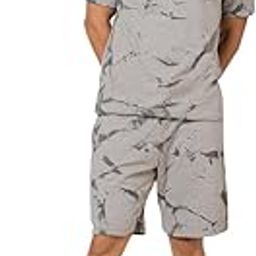 Men's Black & Orange Abstract Tie-Dye Co-ord Set – T-Shirt & Shorts Combo-image-40