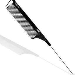 VEGA PROFESSIONAL Pin Tail Comb Wide Teeth (Carbon Anti-Static Black Line Hair Comb), (VPVCC-06)-47