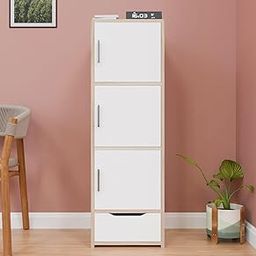 Spyder Craft Matte Finish 3 Door with Drawer Cabinet for Office, Hall, Kitchen Wall Mounted Cabinet for Kitchen, Living Room, Color: Walnut and White, 1 Year Wrranty (Size - 120 * 38 * 38 CM)-image-31