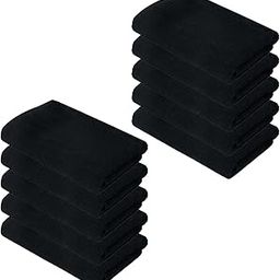 CROTUS 100% Cotton Face Towels | Super Absorbent & Soft Material for Men and Women Black Cotton Towel, 100 cm x 50 cm Combo of 10-image-10