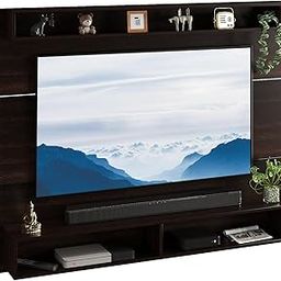 WOODWIDER Willium Engineering Wood Wall Mount TV Entertainment Unit Set Top Box Stand/TV Cabinet with Shelves for Books & Décor Display Unit, Living Room Upto 70 Inches (Wenge)-26