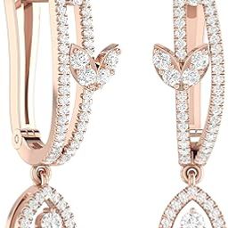 The Quillan 18KT Rose Gold and Solitaire Stud Earrings for Women-image-78
