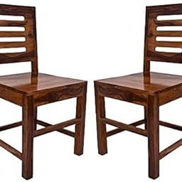 Shree Shanwariya Arts Solid Sheesham Wood Dining Chair Set of 2 for Living Room Multipurpose Wooden Study Chair for Computer Desk Office Work Tables Portable Seating Chairs (Honey Finish)-image-44