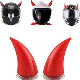 SELVIKE Devil's Helmet Horn with Suction Rubber Pad for All Bikes and Motorcycles (Pack of 2) (RED)-image-97