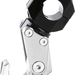HEAVENGLOW 1pc Metal Motorcycle Hook Luggage Bag Hook Mount Storage Hanger Spare Parts Silver 28mm-image-11