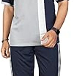 Cotton Blend Cord-Set for Men, Regular Fit Half Sleeves T-Shirt and Lower Set | Night Suit, Summer Track Suit for Boys | Ideal for Casual Outings, Workout, Gym, Sports-image-86