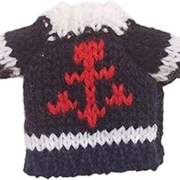 CALANDIS™ 15cm Plush Doll Clothes Soft Plush Doll Accessories Stylish DIY Doll Sweater Red Arrow black-image-13