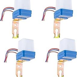 Builtronics Light Sensor Switch Automatic Light On-Off Day-Night Photocell Sensor Relay Switch 220 Volt Water Proof, 2_Way, Customer Care Support (Set of 4), White-19