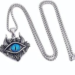 Pendant for Men Evil Eye Dragon Black Silver chain for men Boys boyfriend gents locket Necklace for men Boy girls Women Stainless Steel neck chain lockets mens chains fashion Long Stylish 54-image-79