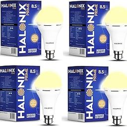Halonix 8.5W Rechargeable Emergency Inverter LED Bulb | Emergency Light | Upto 4 Hours Battery | B22D | 1 Year - Warranty (Pack of 4, Warm Yellow)-image-25