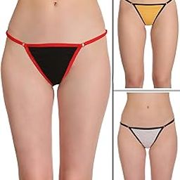 Women's Solid Cotton Self Design Panties Bikini Briefs Set (Pack of 3)-image-44