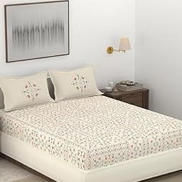 Portico New York Super King Size Flat Double Bedsheet with 2 Pillow Covers Shalimar 18-image-16
