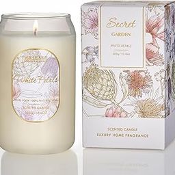 M&SENSE Aromatherapy Soy Scented Candle - White Petals Scent, 10.6 oz, 60-Hour Burn, Delicate Home Decor Gift for Women-25