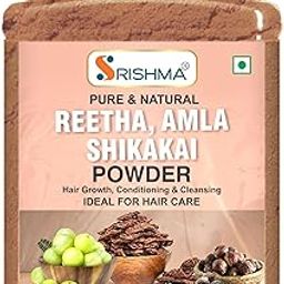 SRISHMA Reetha, Amla, Shikakai Powder for Hair Growth | Natural Hair Conditioning & Cleanser | No-SLS, No-Paraben | 200 g-image-25