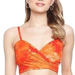 EROTISSCH Women's Tie & Dye Swim Beachwear Top with Adjustable Shoulder Straps & Front Tie Knot, Lightweight Summer Vacation Resort Wear for Girls for Pool, Cruise & Beach Trips-image-20