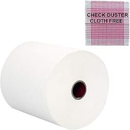 DHWANI ENTERPRISE Kitchen Roll Paper/HRT Rolls 1kg - 6 Pieces WITH CHECK DUSTER CLOTH FREE-13