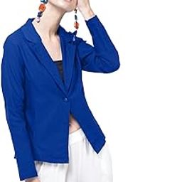 HIRIKSHIKA Fashion Full Sleeve Regular Fit Solid Women Cotton Blazer-image-8