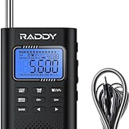 Raddy RF886 Portable Shortwave Radio AM/FM/SW/VHF/WB Digital Radio BT Connection with NOAA and Alert, Rechargeable Pocket Radio w/ 9.85 Ft Wire Antenna-12
