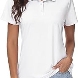 Womens Polos Golf Shirts Short Sleeve Collared Shirt Women Quick Dry Fit UPF 50+ Tennis Work Athletic Tops-image-19