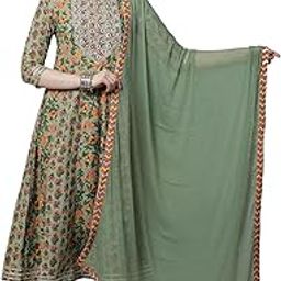 Women's Pure Cotton Embroidered Kurta Set With Dupatta (JOPLVL310-P_Pista Green)-image-1