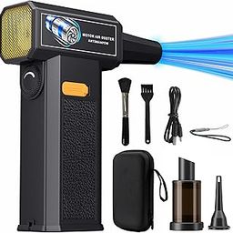 Compressed Electric Air Duster–150,000RPM Powerful Cordless Blower, Rechargeable Brushless Motor, Stepless Adjustable for Computer, Electronics,Keyboard, Home, Car&Outdoor,Replace Compressed Air Cans-image-60