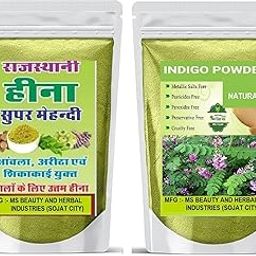 Beautoherb Natural Henna Powder and Indigo powder for hair colour 100g each = 200gm-image-19