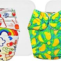 Dumbledo Premium Cloth Diaper with Cotton Insert (Pack of 2) | Snug Fit | Leakproof | Quick Dry | Trusted by Moms | 3 Months – 3 Years | Unisex Baby-image-81