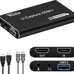 Wiistar Audio Video Capture Card 1080P60fps USB3.0 HDMI Video Recording Device Support YUY2 4K30Hz HDMI Loopout with Microphone for Game Recording Live Streaming Compatible with Windows Mac OS System-picture-21