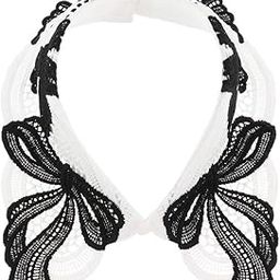 Ubervia Women Bowknot Faux Collar Detachable Collar Decor Easy to Wear and Take off-image-92