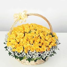 EG2i Royal 15 Yellow Bouquet with Green Fillers Real Bunch | Fresh Bulb Flowers for Birthday, Anniversary, Wedding, Valentine’s Day, Love & Gifting |Elegant Gift Wrapping | Same-Day Delivery Available-4