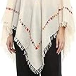 Kashmiri Embroidered White Women Poncho-image-96