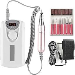 Rubyface Electric Nail Drill,Portable Nail Drill Professional Pedicure Rechargeable 35000 RPM Nail File Machine Acrylic Nails Polishing Tools with Bits LED Display for Home Salon Manicure-image-17