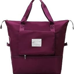 Foldable Travel Duffel Bag, Large Capacity Folding Travel Bag, Travel Lightweight Waterproof Carry Luggage Bag (Fuchsia)-image-68