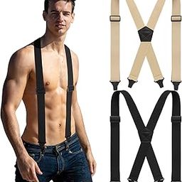 2 Pcs x Back Hidden Suspenders 1.5 Inch Work Suspenders for Men Under Shirt Clothing-image-55