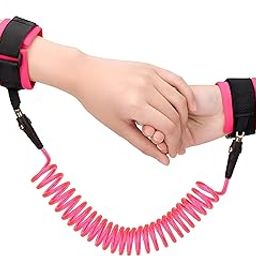 Pax Parrot 2.5 Meter Anti-Lost Baby Leash | Toddler Safety Wrist Link & Harness | Secure Lock, Adjustable Hand Strap, Kids Walking | Travel Safety Gear| (Bright Pink)-image-5