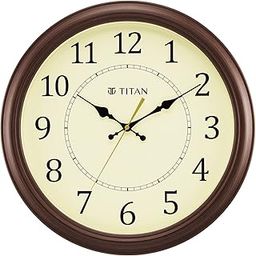 Titan Plastic Classic Off White Analog Wall Clock Silent Sweep Technology, 42 X42 Cm (Large)-image-37
