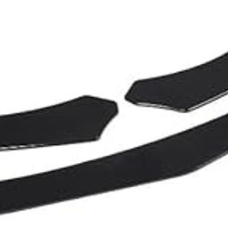Car Bumper New 3pcs Car Universal Black Front Bumper Spoiler Lip Chin Up Body Kit Splitter-14