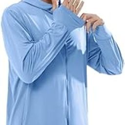 XL Blue Full Length Men's UV Protection Jacket With 4 Pocket, Lightweight Summer Sun Screen Hoodie, UPF 50+ Protection for Outdoors, Long Full Zipper Sun Protection Jacket- FIT 70-90 KG-picture-41