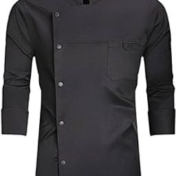 CALANDIS™ Chef Coat Classic Black Waiter Apparel Chef Uniform for Kitchen Hotel Bakery XL | Jackets & Vests | Uniforms & Work Clothing-image-74