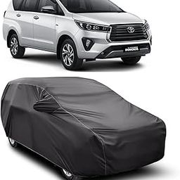CURB Water Resistant - dust Proof - car Body Cover for Compatible with Toyota Innova Crysta 2.7 ZX 7 STR at car Cover - Water Resistant UV Proof - car Body Cover(Grey)-28