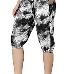 Women's Animal Print Tie-Dye Strechable Capri 3/4th Shorts-image-60