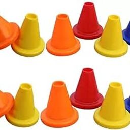 Plastic Sports Training Cones – Durable Marking Cones for Soccer, Agility Drills, and Field Training (12Pcs) Multicolor-image-30